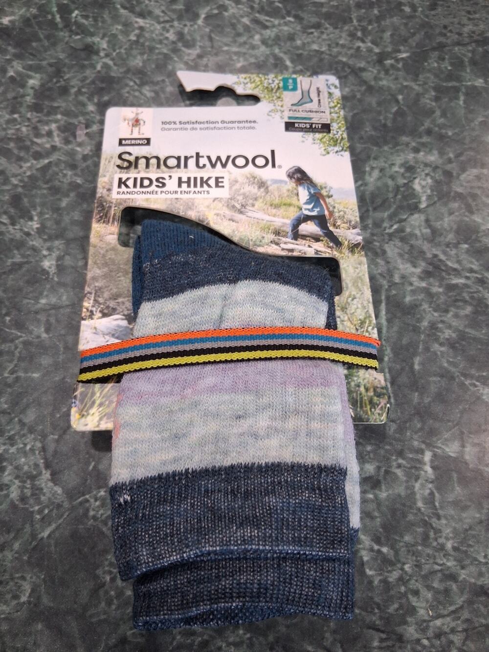 Smartwool Kids Hike Socks Sz S Merino Wool Full Cushion 1 Pair Twilight Blue NEW